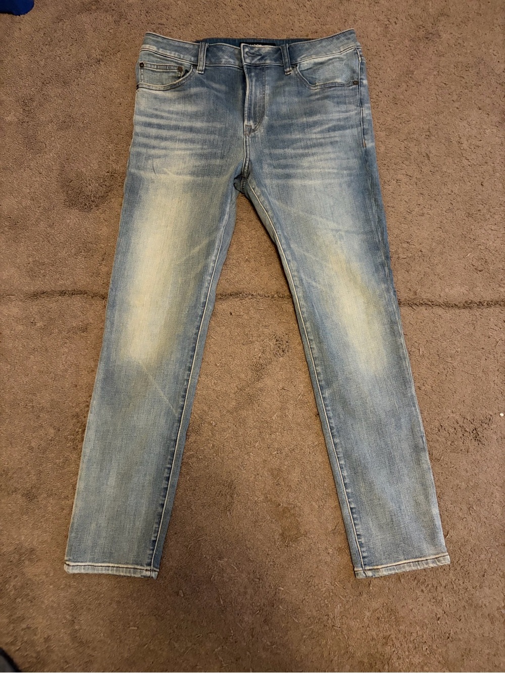 Express Men's Light Wash Skinny Jeans